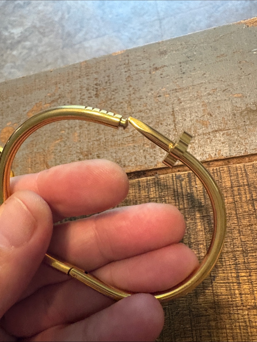 Woman’s Gold-Tone Hinged Bracelet - Sleek Everyday Accessory